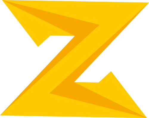 黃色字母Z矢量logo圖標