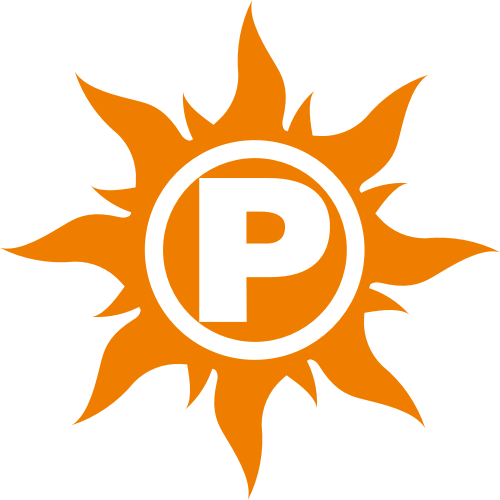 橙色字母P矢量logo