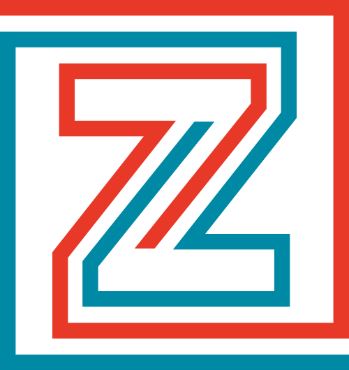 紅藍色字母Z矢量logo圖標