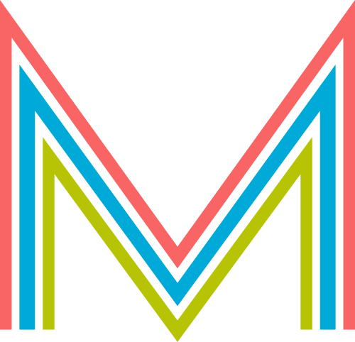 字母M三色logo設計素材 logo png